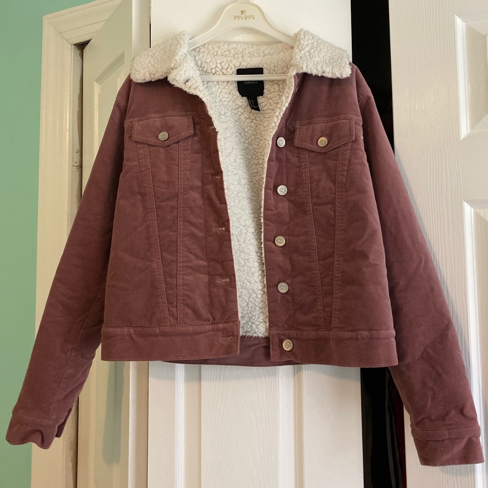 Faux Fur Corduroy Jacket